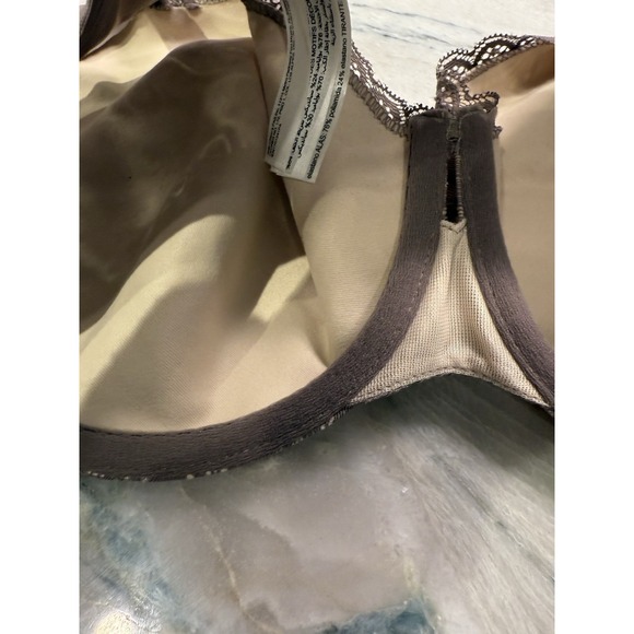 SOMA 40D Enticing Lift Balconette Unlined Bra Taupe Gray Lace EXCELLENT Cond - Picture 6 of 14